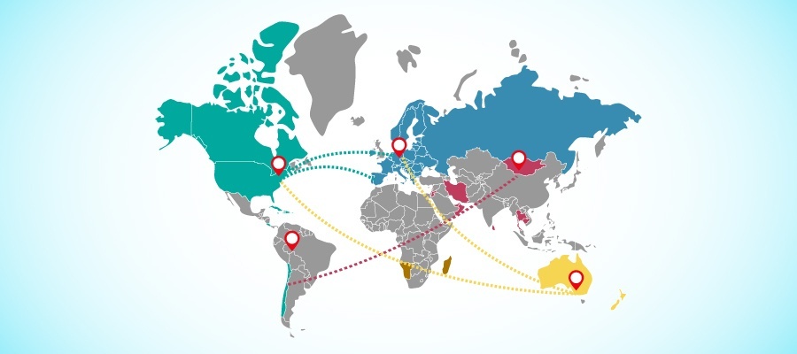 Ilustración mapa del mundo